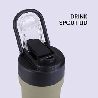 TIGO Stainless Steel Bottle with Straw Carry Handle - 680ml