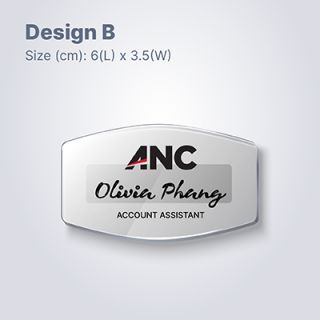 Transparent Acrylic Name Tag with Magnetic Back