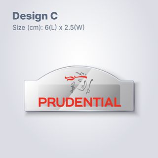 Transparent Acrylic Name Tag with Magnetic Back