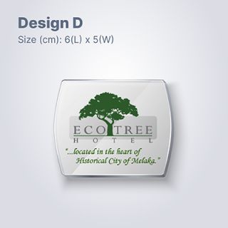 Transparent Acrylic Name Tag with Magnetic Back