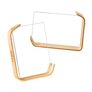 Transparent Acrylic with L-Shape Wood Frame
