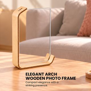 Transparent Acrylic with L-Shape Wood Frame
