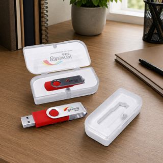 Transparent Plastic Box for Flash Drive
