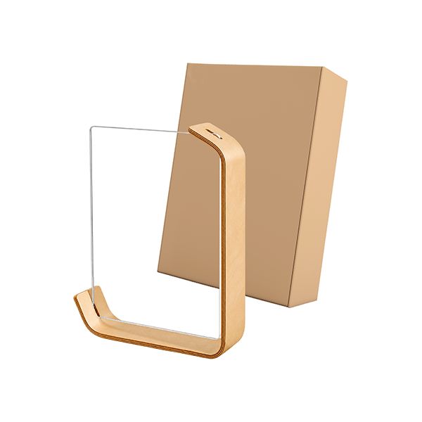 Transparent Acrylic with L-Shape Wood Frame