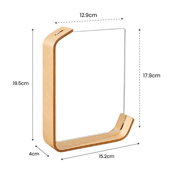 Transparent Acrylic with L-Shape Wood Frame