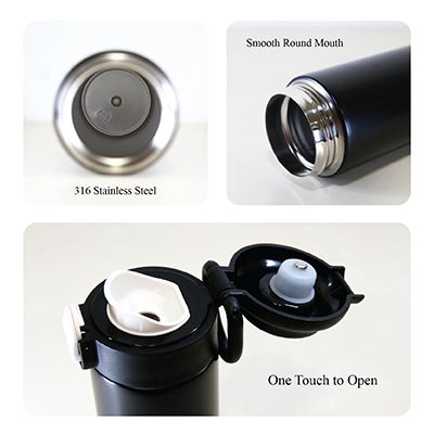 TRAVO Stainless Steel Thermos with Handle - 400ml