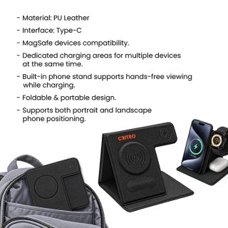 TrioCharge 3-in-1 Wireless Charging Station