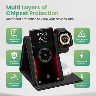 TrioCharge 3-in-1 Wireless Charging Station