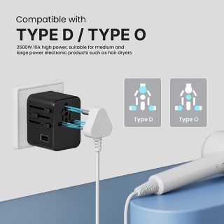ULTRALINK Travel Adapter 2 USB + 2 Type C Charger