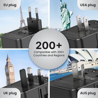ULTRALINK Travel Adapter 2 USB + 2 Type C Charger