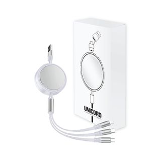 UNICORD 3-in-2 Retractable USB Fast Charging Cable