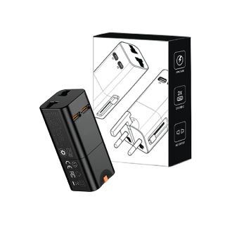 Universal Travel Adapter AC + 2 Type C Charger