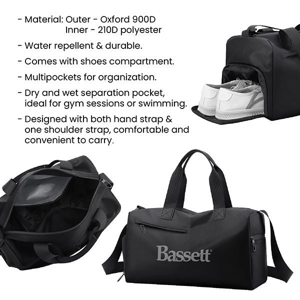 URBAN Travel Oxford Duffel Gym Bag