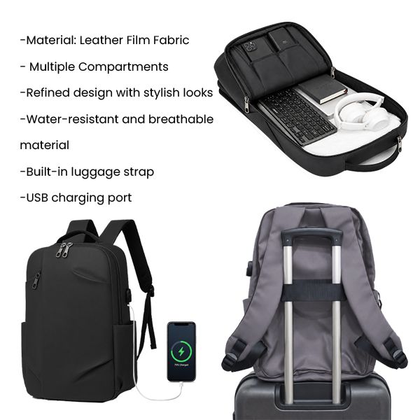 URBANIX Laptop Backpack with External USB Port