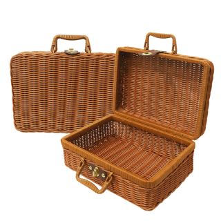 RATTAN Retro Basket for Gifts Set - L