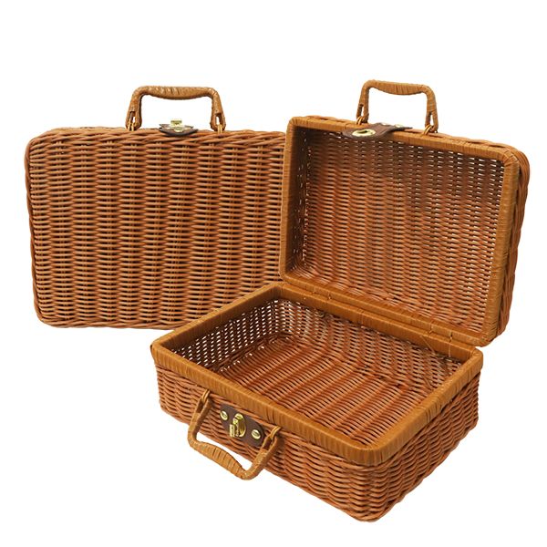 RATTAN Retro Basket for Gifts Set - L