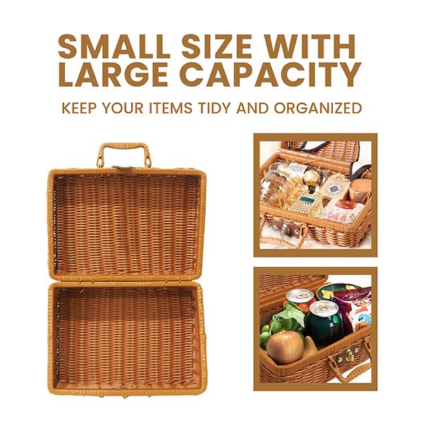 RATTAN Retro Basket for Gifts Set - L