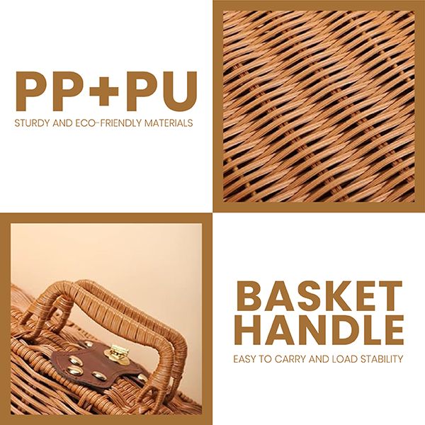 RATTAN Retro Basket for Gifts Set - L