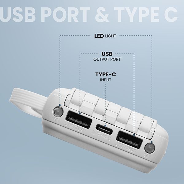 VOLT Power Bank with Built-in 4 Cables - 10000mAh