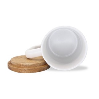 Wooden Cap Ceramic Mug - 450ml