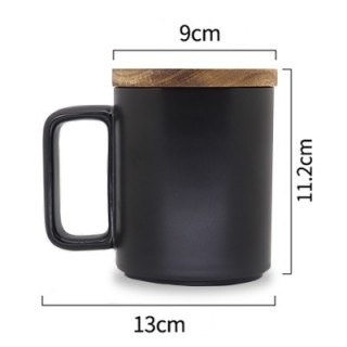 Wooden Cap Ceramic Mug - 450ml