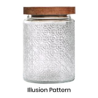 Wooden Lid Glass Canister - 700ml