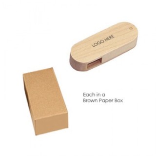 Wooden 360 Swivel USB Flash Drive - 8GB