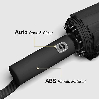 XIXILIA 23" Auto-Open Close 12 Panel Double Ribs Umbrella
