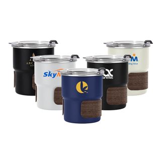 ZEN Stainless Steel Tumbler with Wooden Holder - 300ml