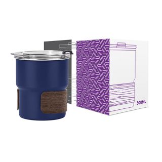 ZEN Stainless Steel Tumbler with Wooden Holder - 300ml
