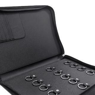 Zippered 15 Key Leather Organizer with Cards Holder