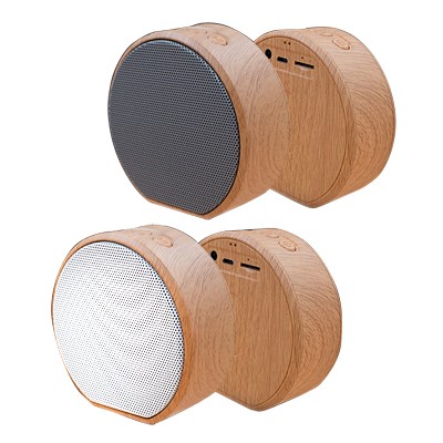 Compact Wooden HiFi Bluetooth Speaker with Built-in Battery