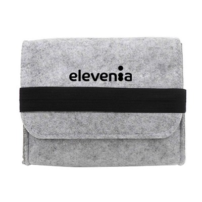 Mini Elastic Strap Felt Gadget Pouch