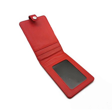 Smooth PU ID Holder Flip Open Wallet