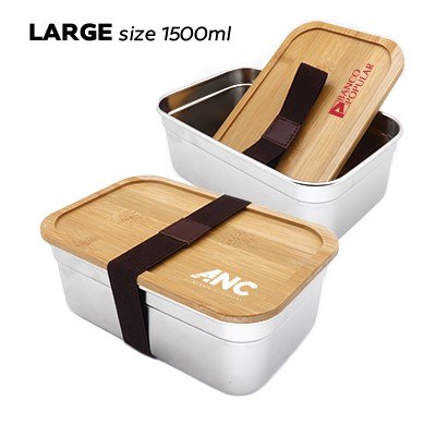 Bamboo SUS304 Lunch Box L Size - 1.5L