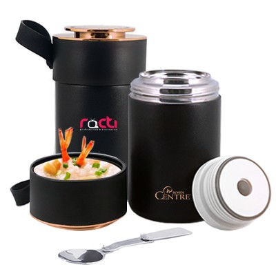 Stainless Steel Braised Thermos with Spoon - 600ml