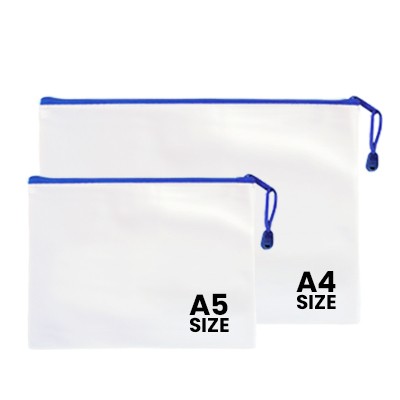 PVC Frosted Zipper Pouch - A5 Size