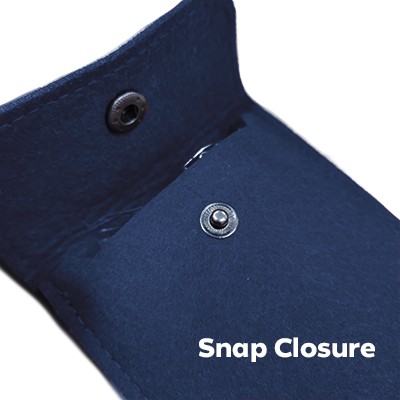 Snap Closure Felt Pouch