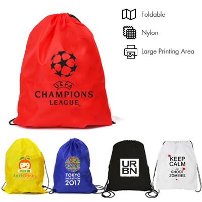 Vivid Nylon Drawstring Bag