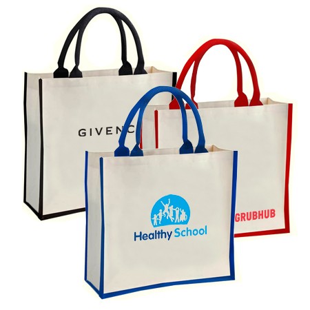 Colour Strip Laminated Canvas Bag - 10oz (350x400x150)