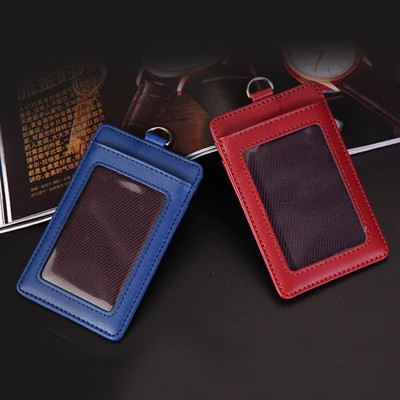 Faux Leather Slim ID Tag Holder