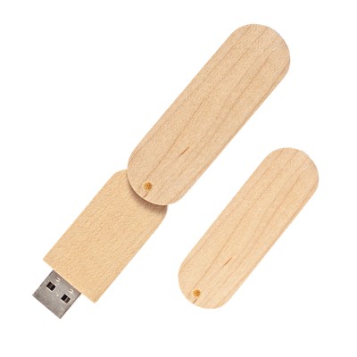 Wooden 360 Swivel USB Flash Drive - 8GB