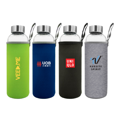 NEO Glass Bottle With Neoprene Pouch - 550ml