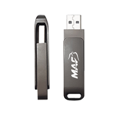 Metal Swing Black USB Flash Drive - 32GB