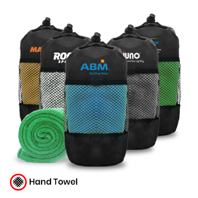 Microfiber Travel Towel with Drawstring Pouch (1000x300) - 120g