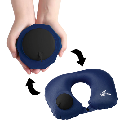 PUMP UP Polyester Inflatable Travel Pillow