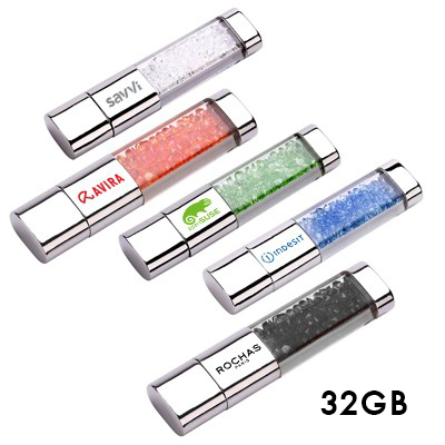 Rhinestone Crystal USB Flash Drive - 32GB