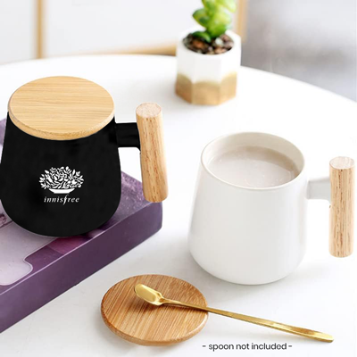 DIPP Wooden Handle Ceramic Mug - 350ml